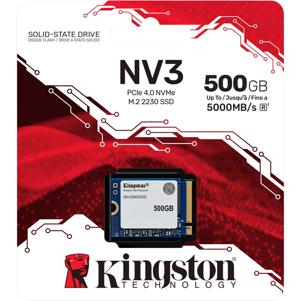 Kingston nv3 500 gb ssd (pcie 4.0 x4, nvme, m.2 2230)