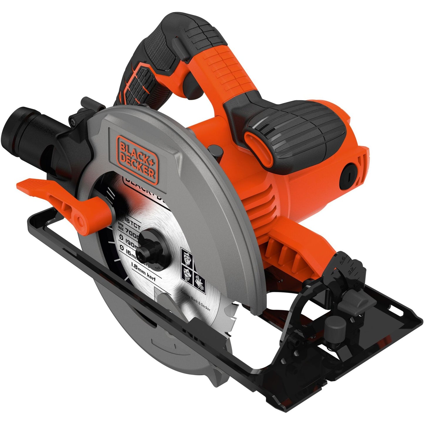 BLACK+DECKER 1500w 66mm cirkelzaag cs1550k-qs handcirkelzaag (oranje zwart)