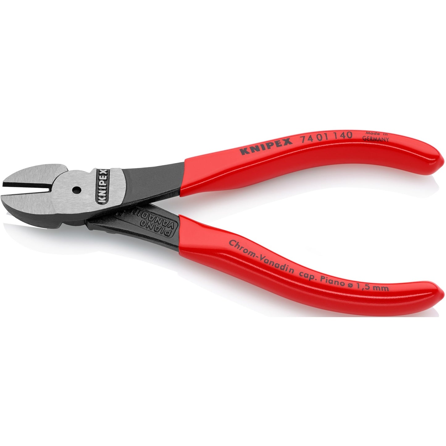 KNIPEX kracht-zijsnijtang 74 01 140 kniptang (rood)