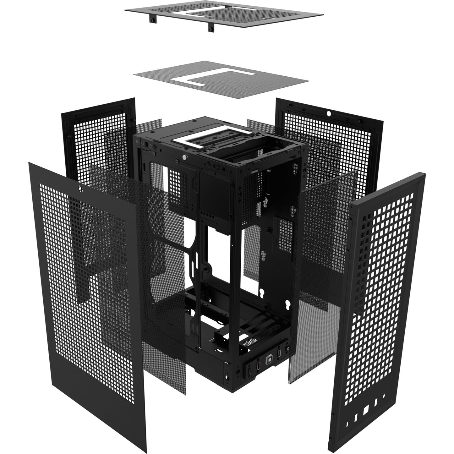 HYTE revolt 3 midi tower behuizing (zwart | 2x usb-a | 1x usb-c)