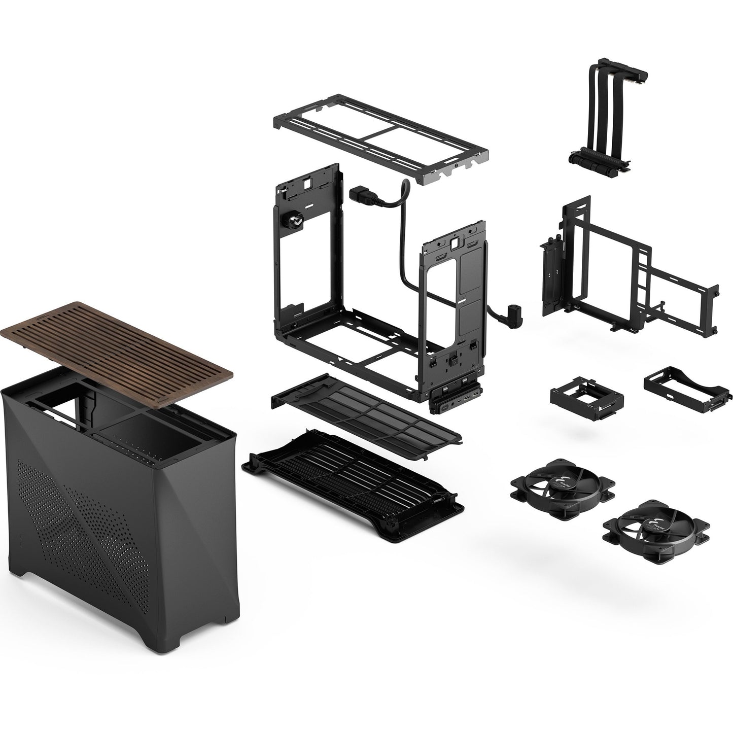 Fractal Design era 2 charcoal mini tower behuizing (donkergrijs | 2x usb-a | 1x usb-c)