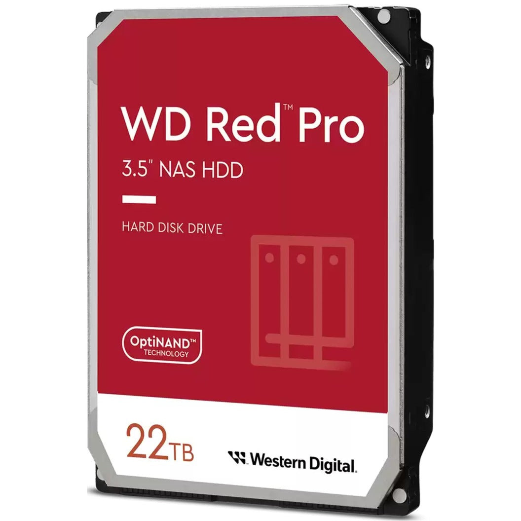 WD red pro 22 tb harde schijf (221kfgx, sata 600, 24 7, af)
