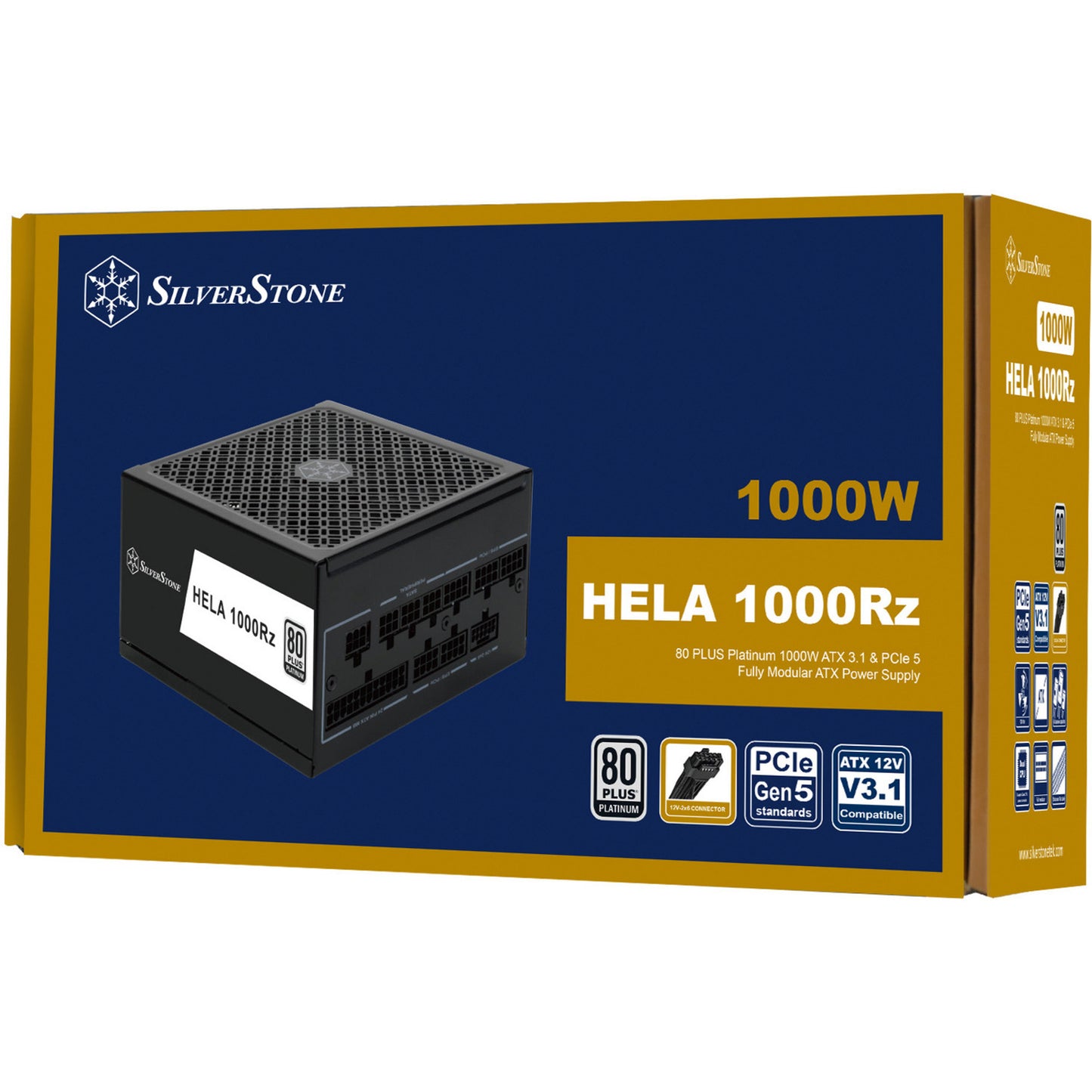 SilverStone hela 1000rz modulaire 1000 watt voeding (zwart, 1x 12v-2x6, 5x pcie)