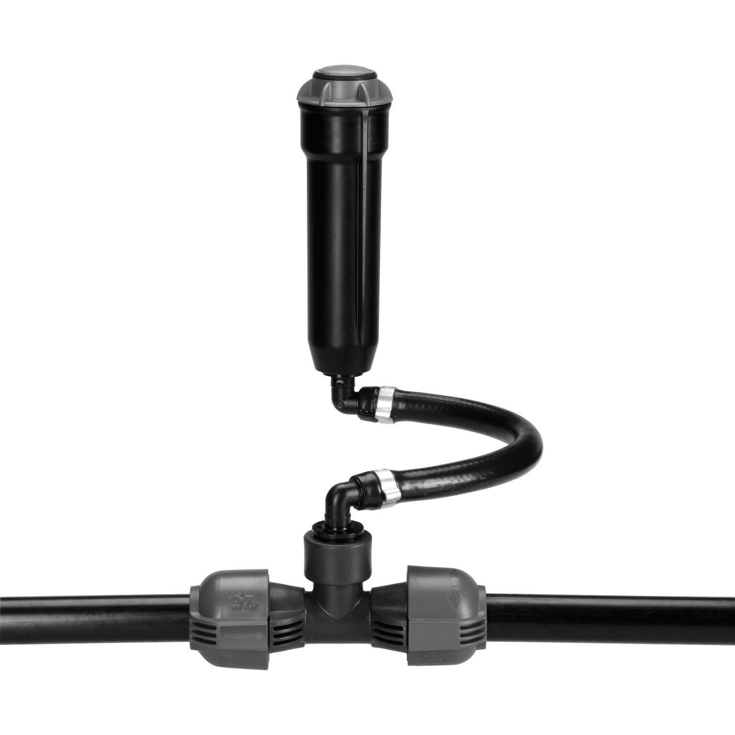 GARDENA t-stuk 25 mm x 3 4 binnendraad verbinding (zwart grijs, 2790-20)