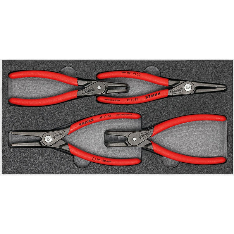 KNIPEX tangen-set srz ii 00 20 01 v09 tangenset (rood zwart, 4-delig)