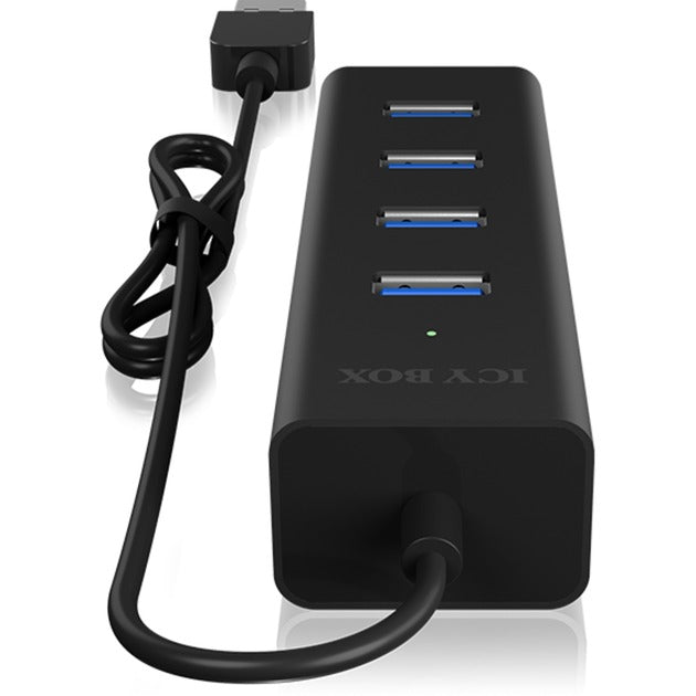 ICY BOX ib-hub1409-u3 4-port usb-hub (zwart)