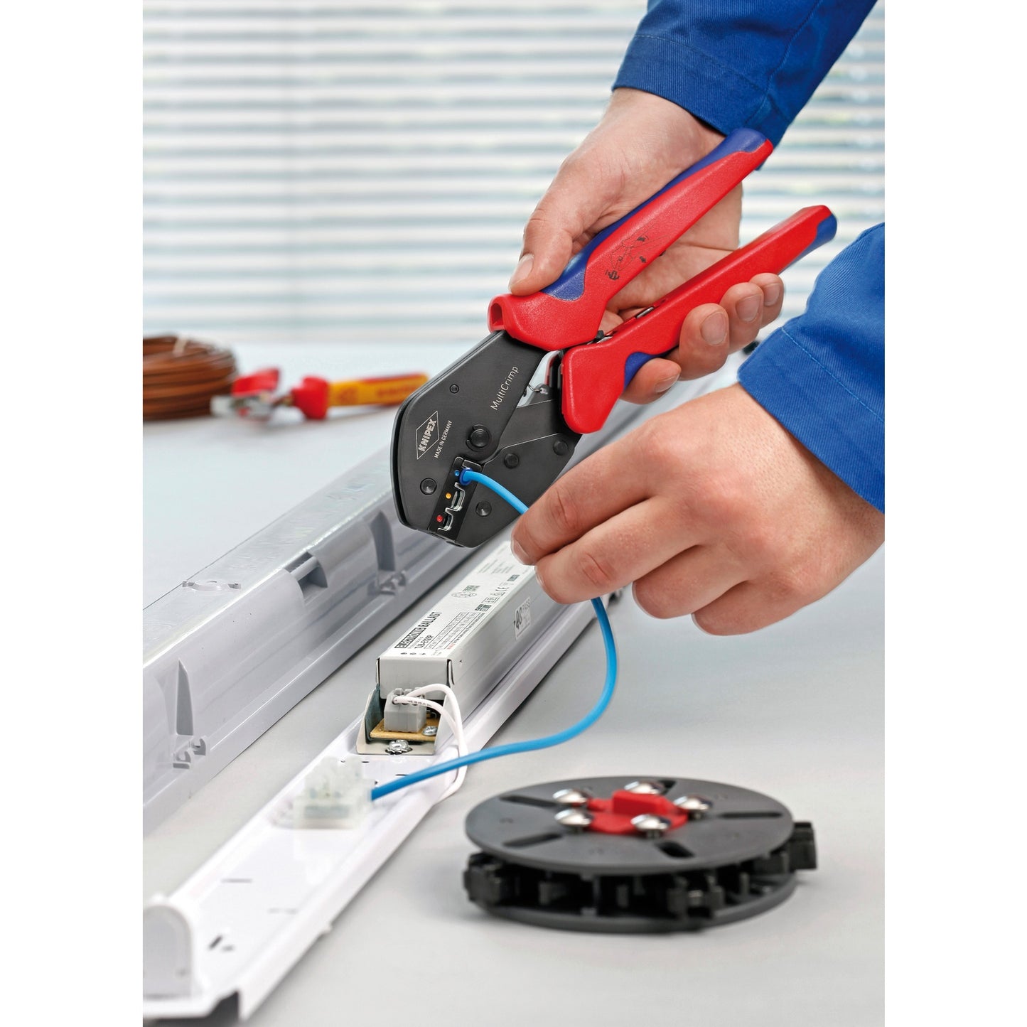 KNIPEX multicrimp krimptang 973302 (rood blauw)