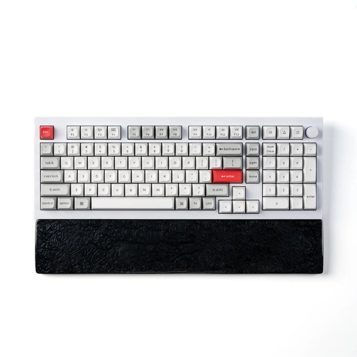 Keychron q12 q5 pro q5 max q5 he l3 resin palm rest polssteun (zwart)