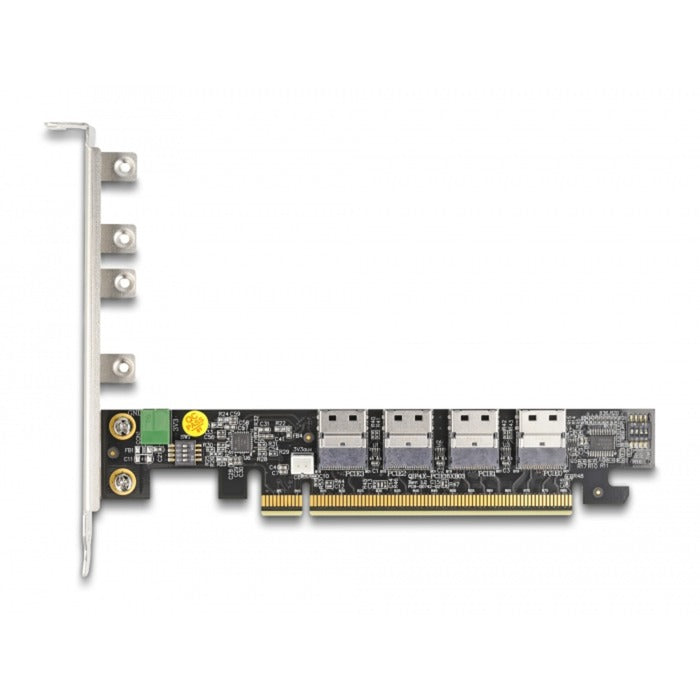 DeLOCK pci express x16 card to 4 x internal sff-8654 4i nvme netwerkadapter