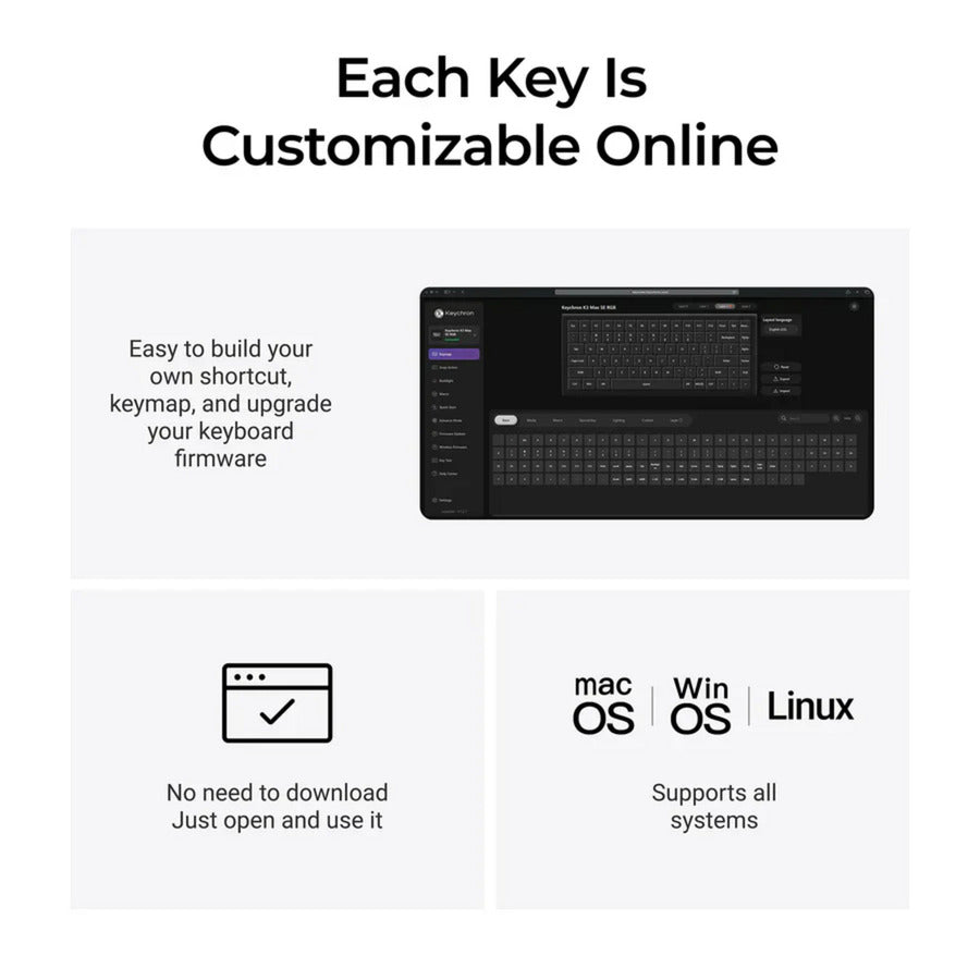 Keychron k3 max se qmk wireless custom mechanical keyboard (zwart, us lay-out (qwerty), milk pom brown, 75%, rgb, hot swap, 2.4 ghz | bluetooth 5.3 | usb-c)