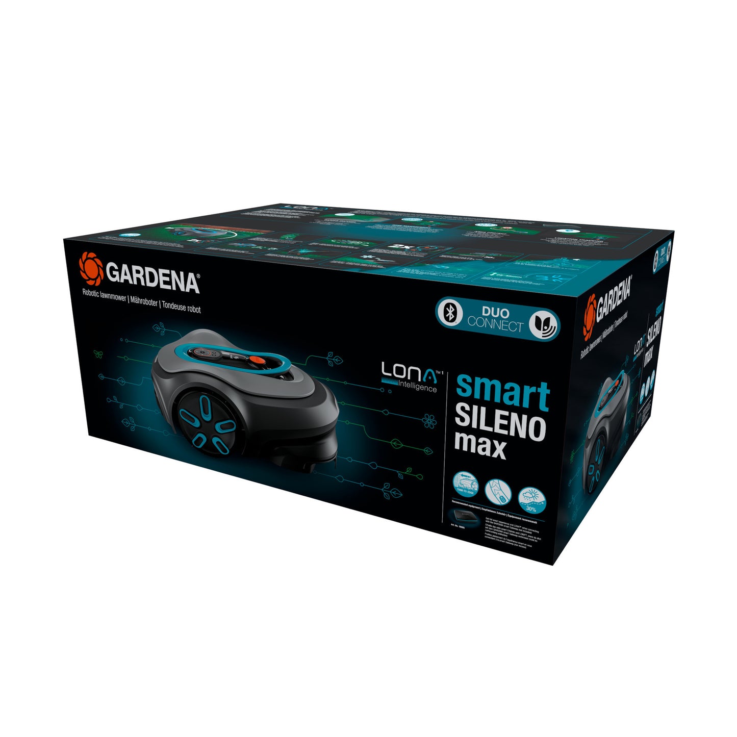 GARDENA smart sileno max 1500 m² robotmaaier (grijs turquoise, 19903-26)
