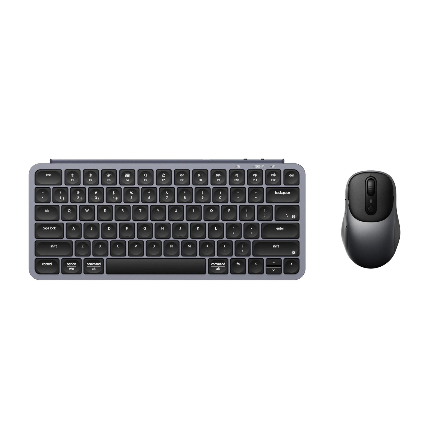 Keychron b1 pro keyboard and bm24 mouse wireless combo desktopset (grijs, us lay-out (qwerty), scissor switches, 75%, 100 - 2400 dpi, abs keycaps, 2.4 ghz | bluetooth | usb)