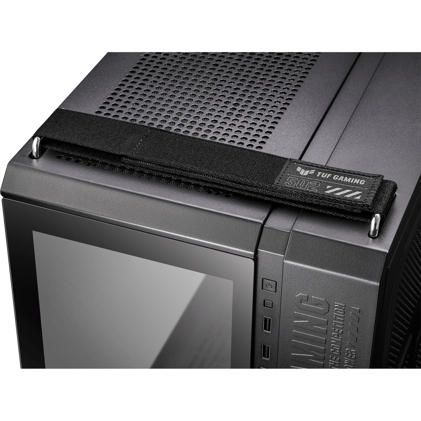 ASUS tuf gaming gt502 plus midi tower behuizing (zwart | 2x usb-a | 1x usb-c | tempered glass)