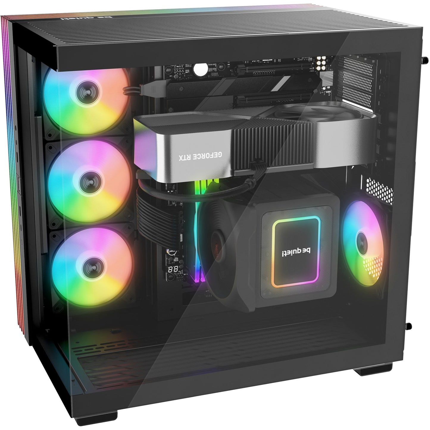 Be Quiet! light base 600 dx midi tower behuizing (zwart | 2x usb-a | 1x usb-c | rgb | window)