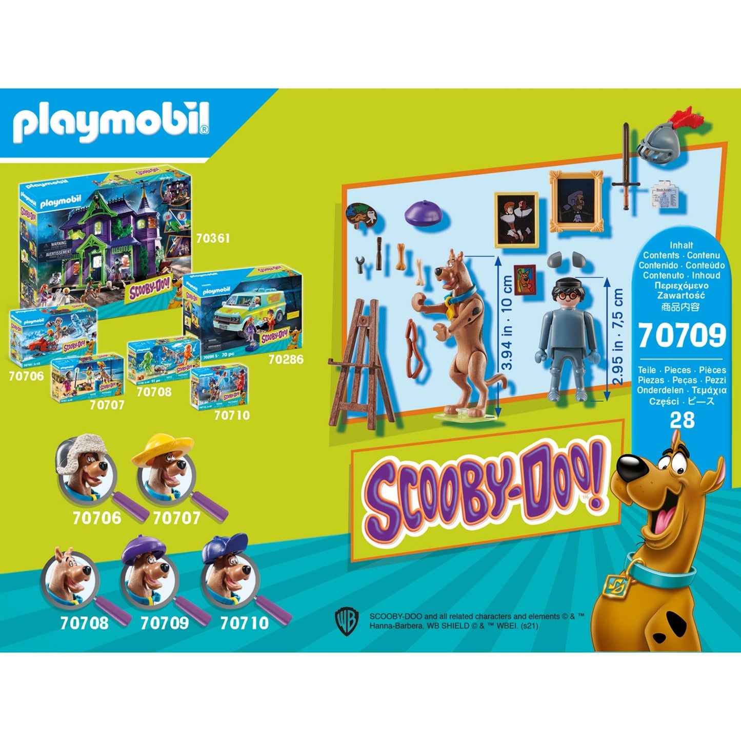PLAYMOBIL scooby-doo! - avontuur met black knight constructiespeelgoed (70709)