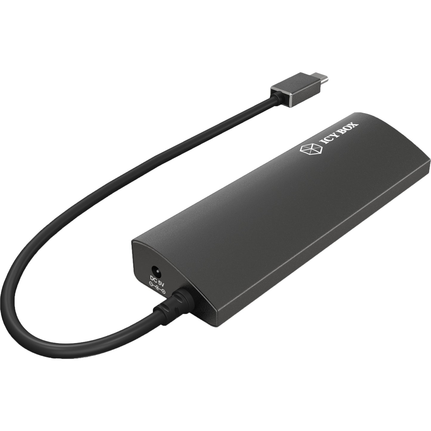ICY BOX ib-ac6405-c usb-hub (antraciet, usb type-c hub)