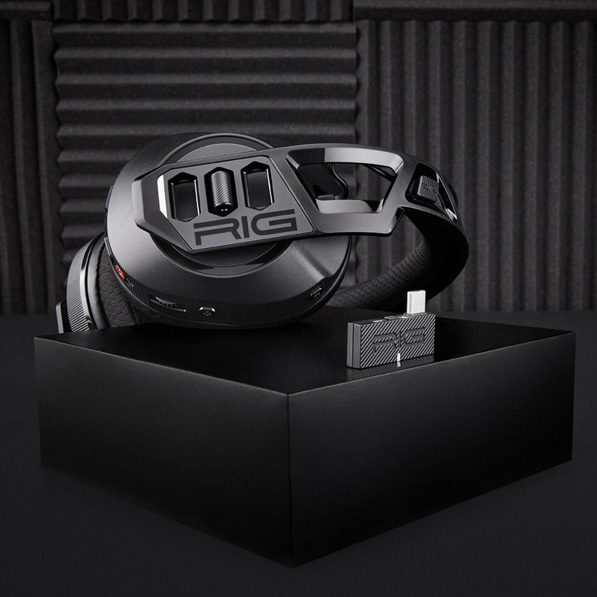 Nacon rig 600 pro hs over-ear gaming headset (zwart, playstation 5, playstation 4, windows, nintendo switch, android, ios)