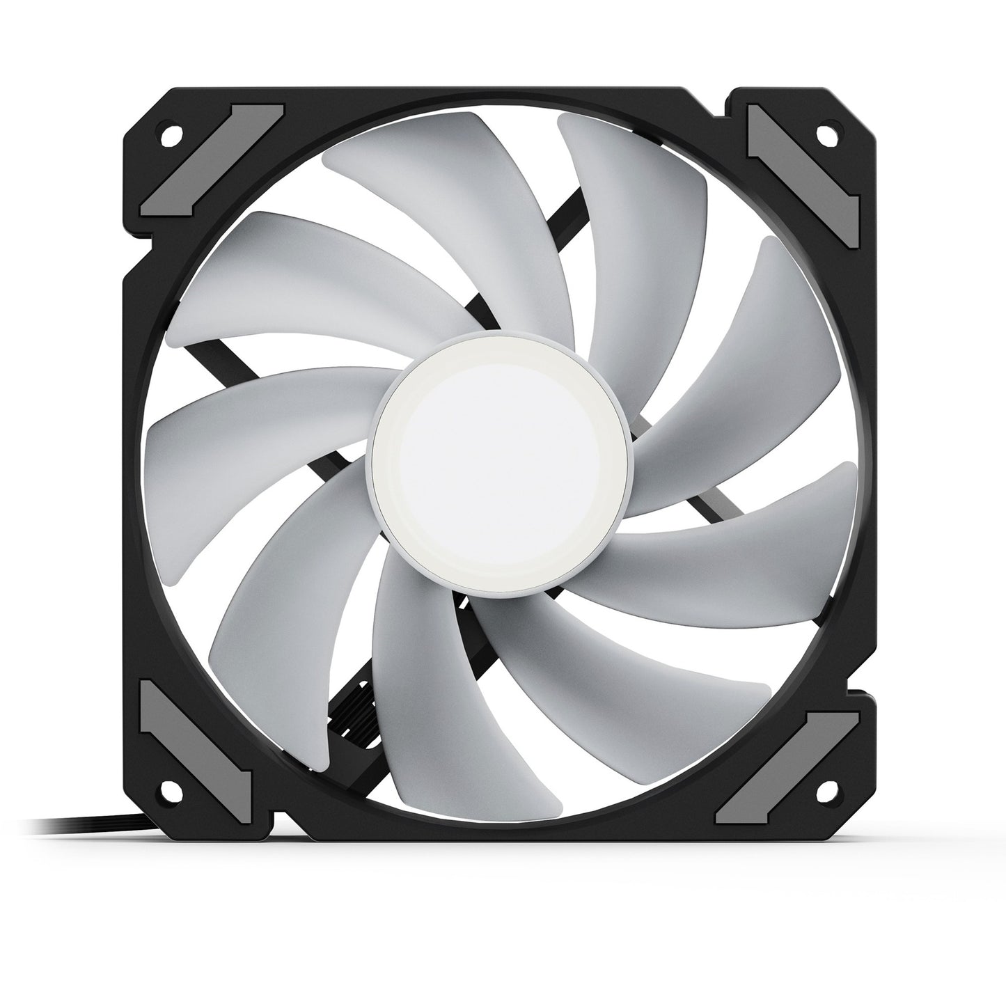 Sharkoon shark mirror rgb pwm case fan (zwart, 120 x 120 x 25 mm)