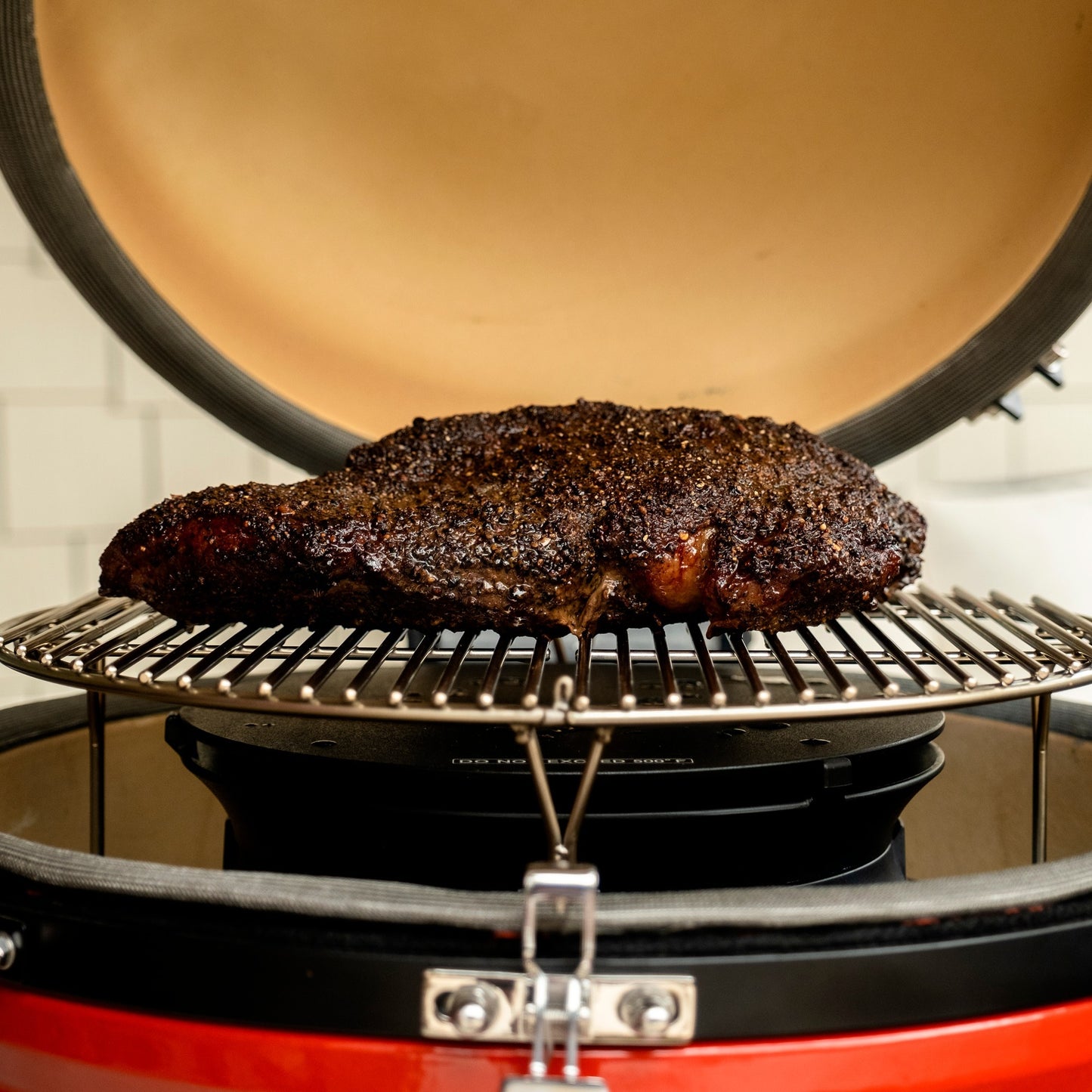 Kamado Joe slōroller met rvs cooking rack voor classic i ii inlegrooster