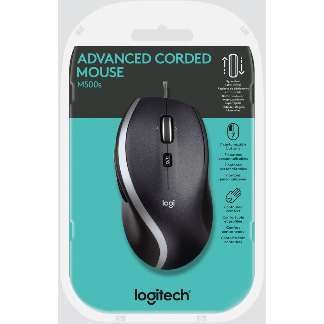 Logitech m500s advanced corded mice muis (zwart, 400-4000 dpi)