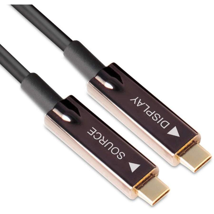 Club 3D usb-c gen 2 active optical a v unidirectional m m kabel (zwart, 20 meter)
