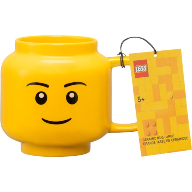 Room Copenhagen lego keramische mok - jongen, groot (geel)