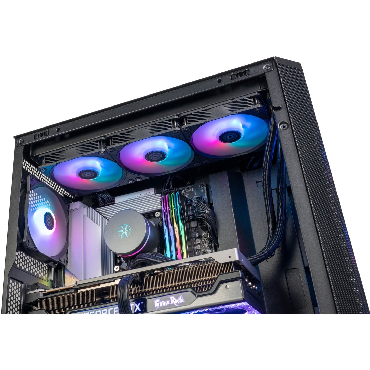 SilverStone fara 514x midi tower behuizing (zwart | 2x usb-a | 1x usb-c | rgb | tempered glass)