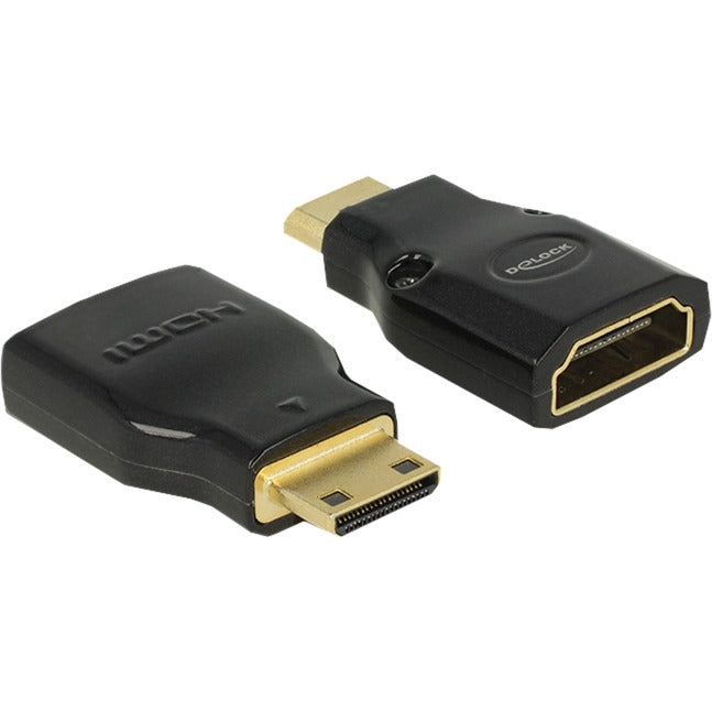 DeLOCK mini hdmi c male naar hdmi a female adapter (zwart)
