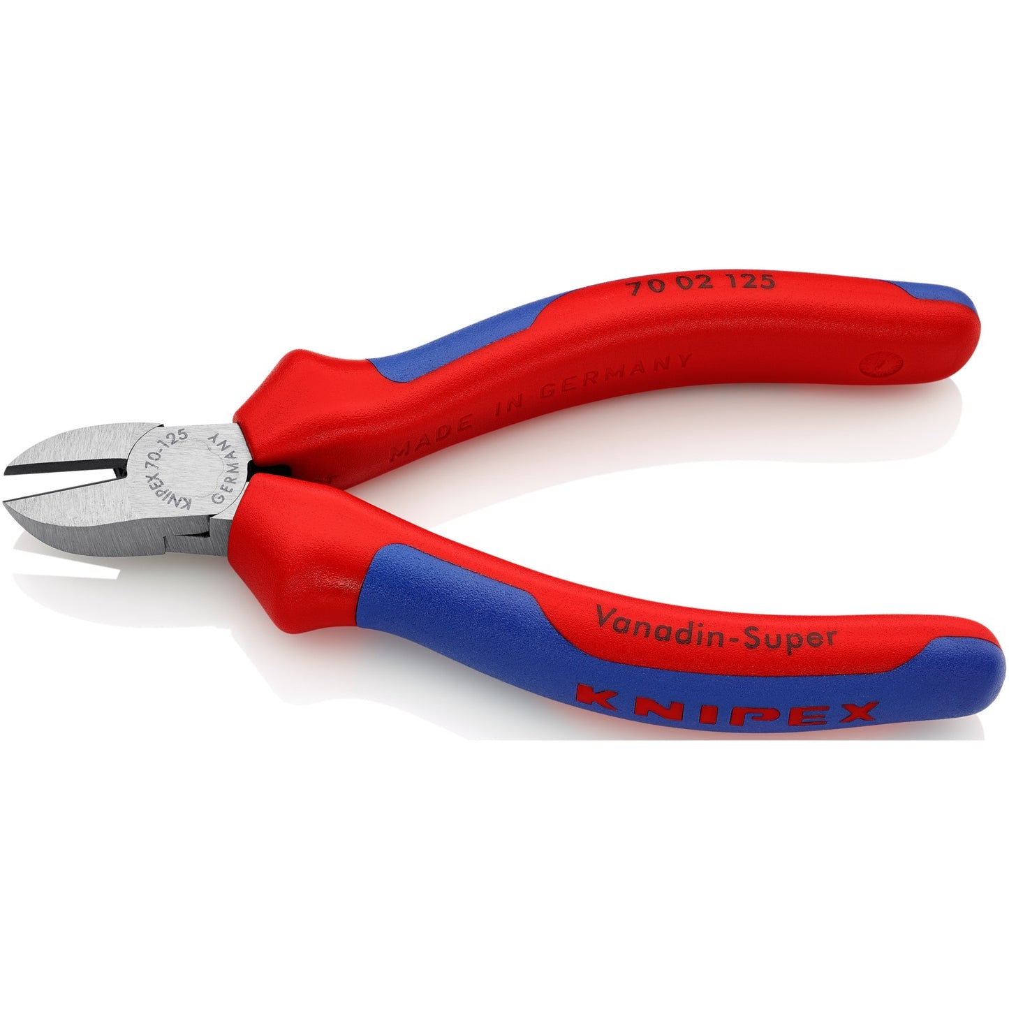 KNIPEX zijsnijtang 70 02 125 kniptang (rood blauw)