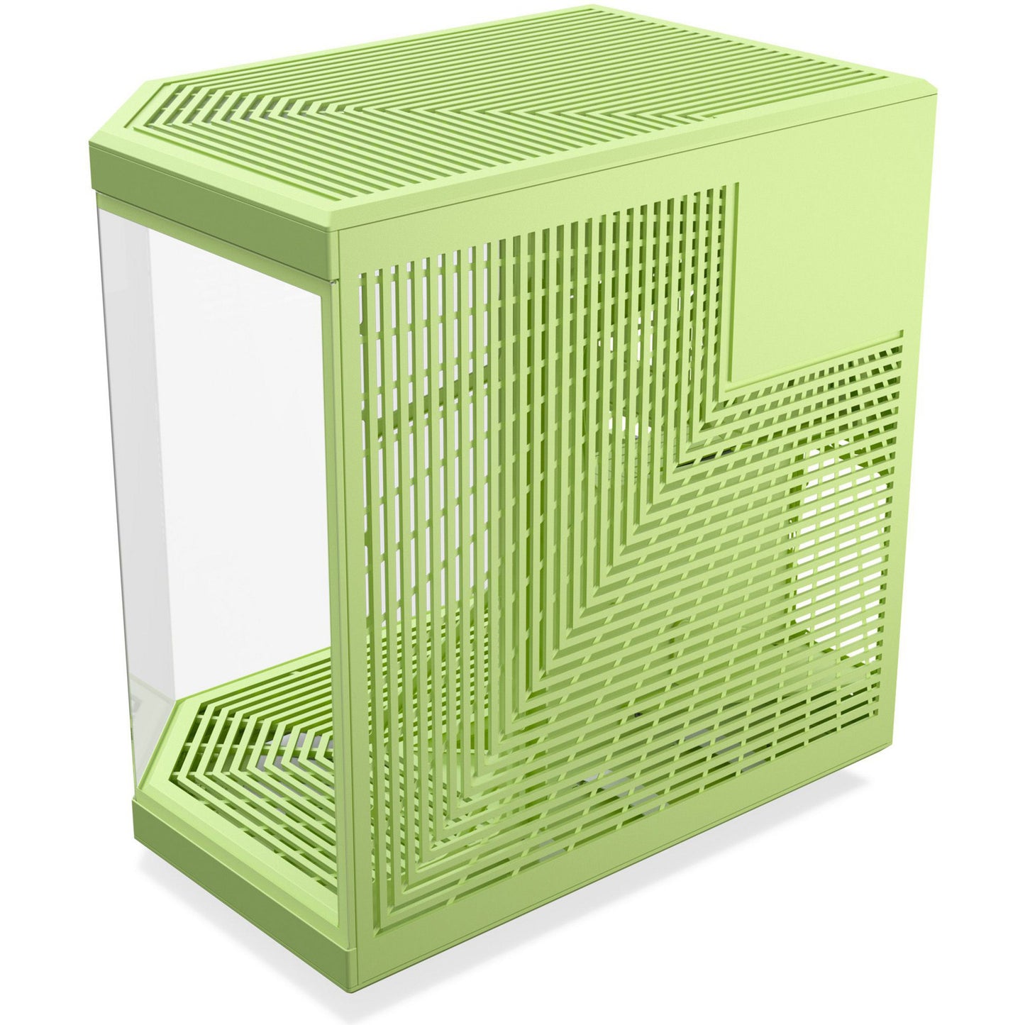 HYTE y70 midi tower behuizing (lichtgroen | 2x usb-a | 1x usb-c | tempered glass)