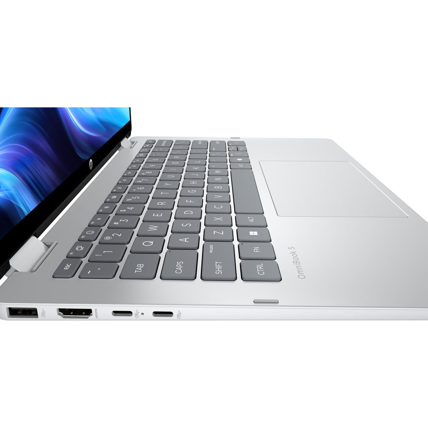 HP omnibook 5 flip 14-fp0030nd (c5vm2ea) 14 2-in-1 laptop (zilver | core 3 100u | intel graphics | 8 gb | 512 gb ssd | touch)