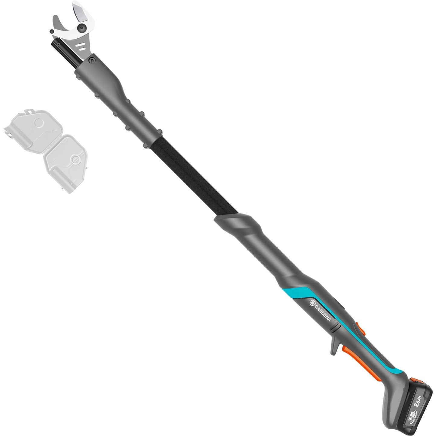 GARDENA accu-takkenschaar easycut 110 18v p4a gebruiksklare set boomschaar (donkergrijs turquoise, accu en oplader inbegrepen, power for all alliance)