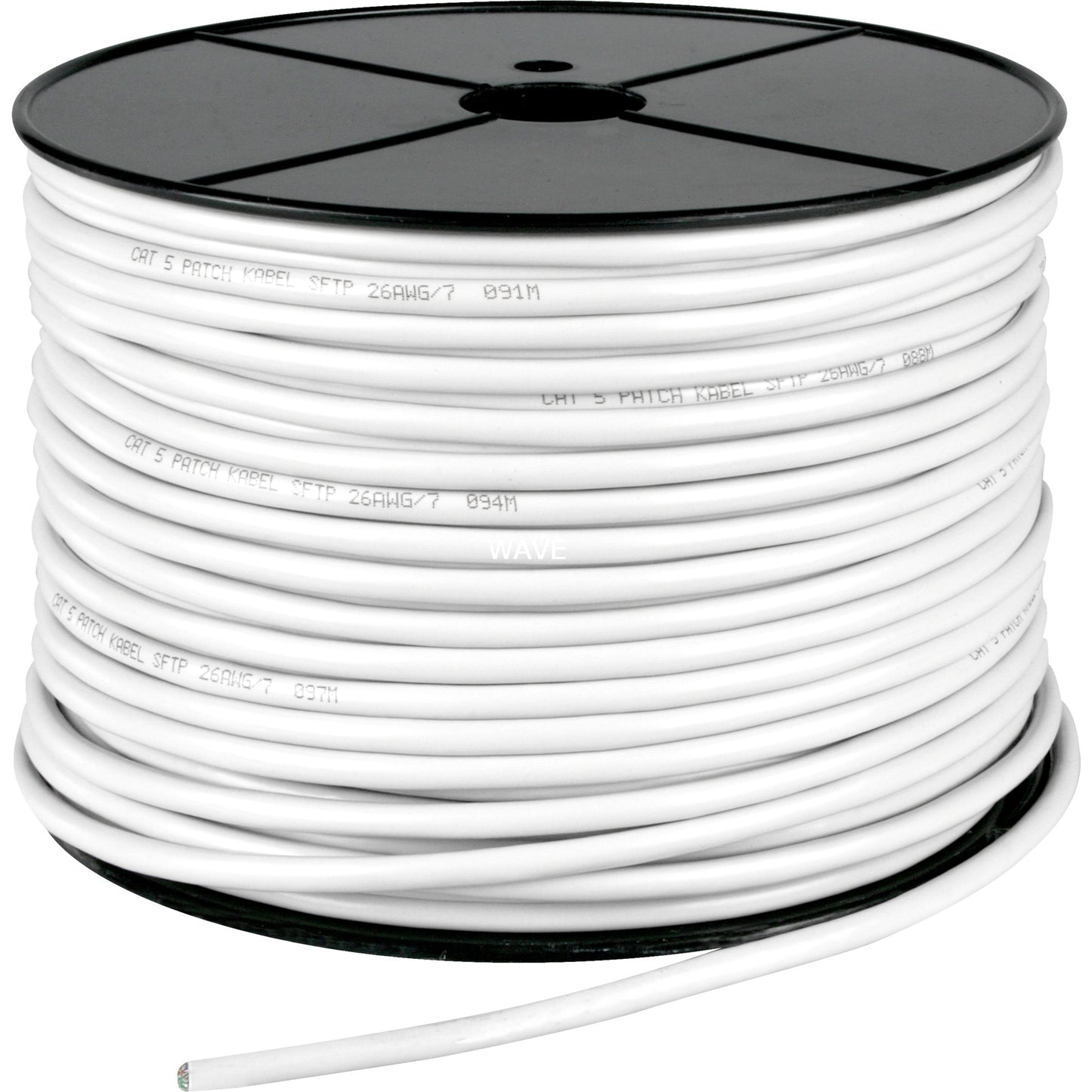 Goobay patchkabel rj-45 sf utp met cat.5e (grijs, 100 meter, kabelrol, flexibel)