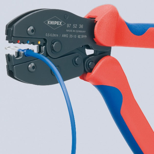 KNIPEX preciforce krimptang 975236 (rood blauw)