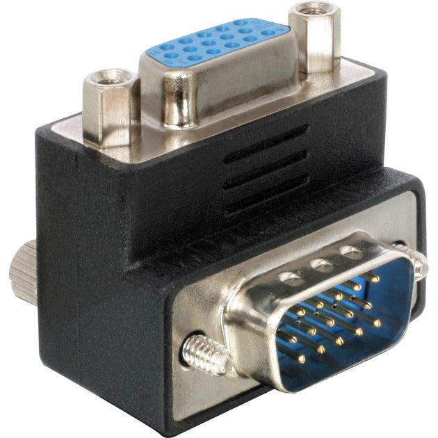 DeLOCK adapter 90° vga > vga (zwart, 90° gebogen, 65171)