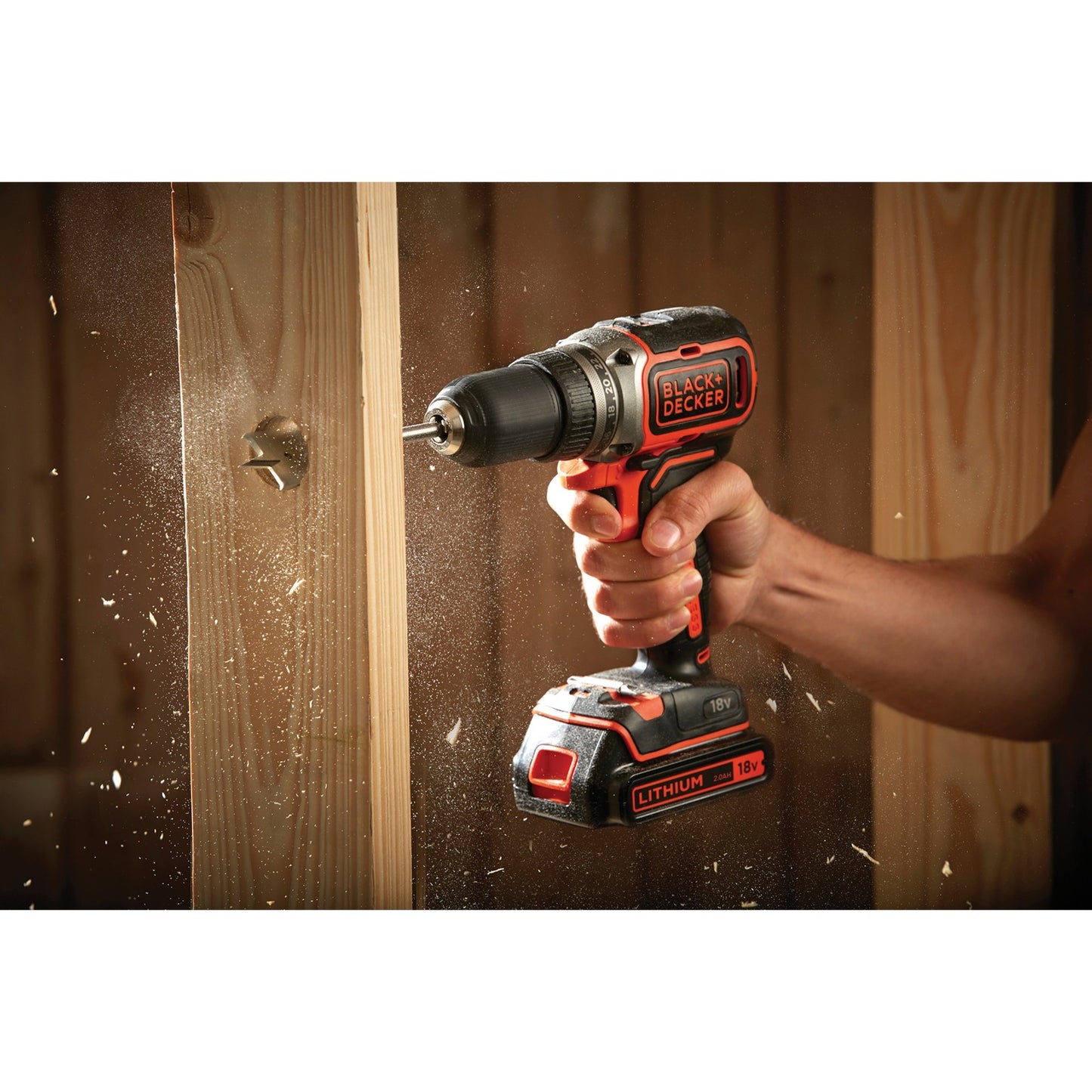 BLACK+DECKER accu schroefboormachine bl186k1b2 schroeftol (zwart oranje, koffer, 2 accu's en oplader inbegrepen)