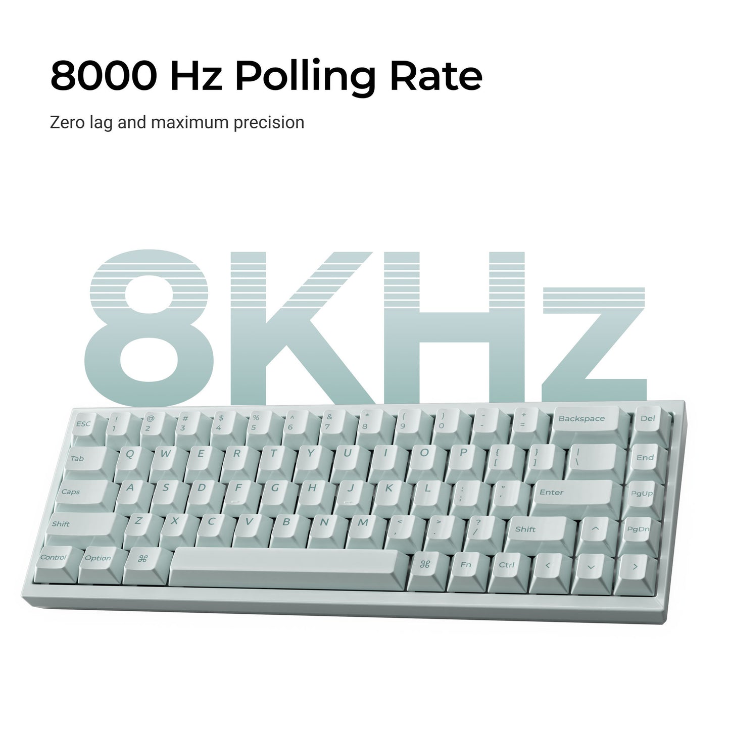 Keychron q16 he 8k magnetic switch keyboard (lichtgroen, us lay-out (qwerty), ultra-fast lime, 65%, rgb, hot swap, 8k)