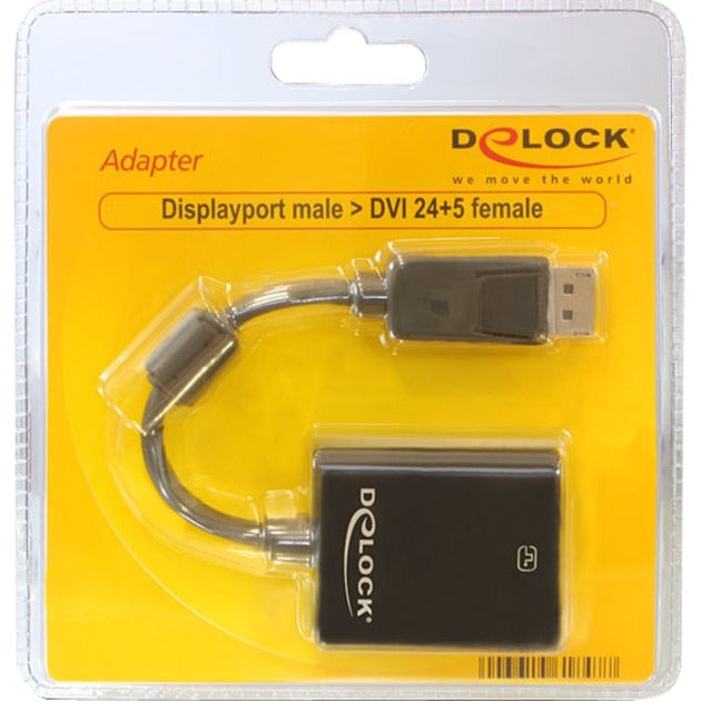 DeLOCK displayport naar dvi-i adapter (zwart, 0,12 meter, passief)