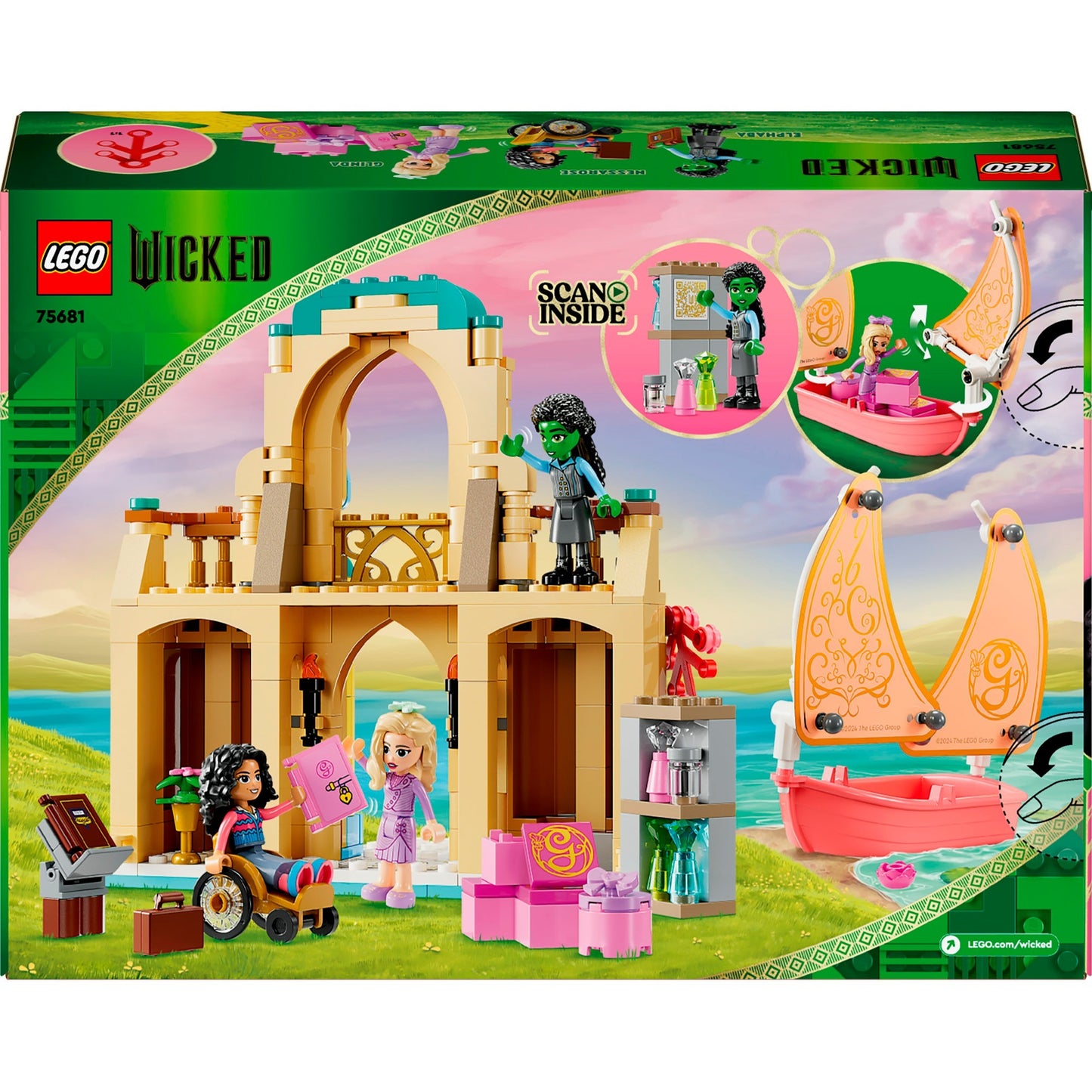 LEGO wicked - glinda, elphaba en nessarose op shiz university constructiespeelgoed (75681)