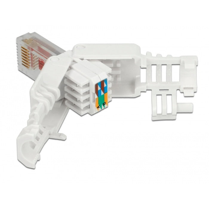 DeLOCK rj45 plug cat.6 utp toolfree stekker (wit, 2 stuks)
