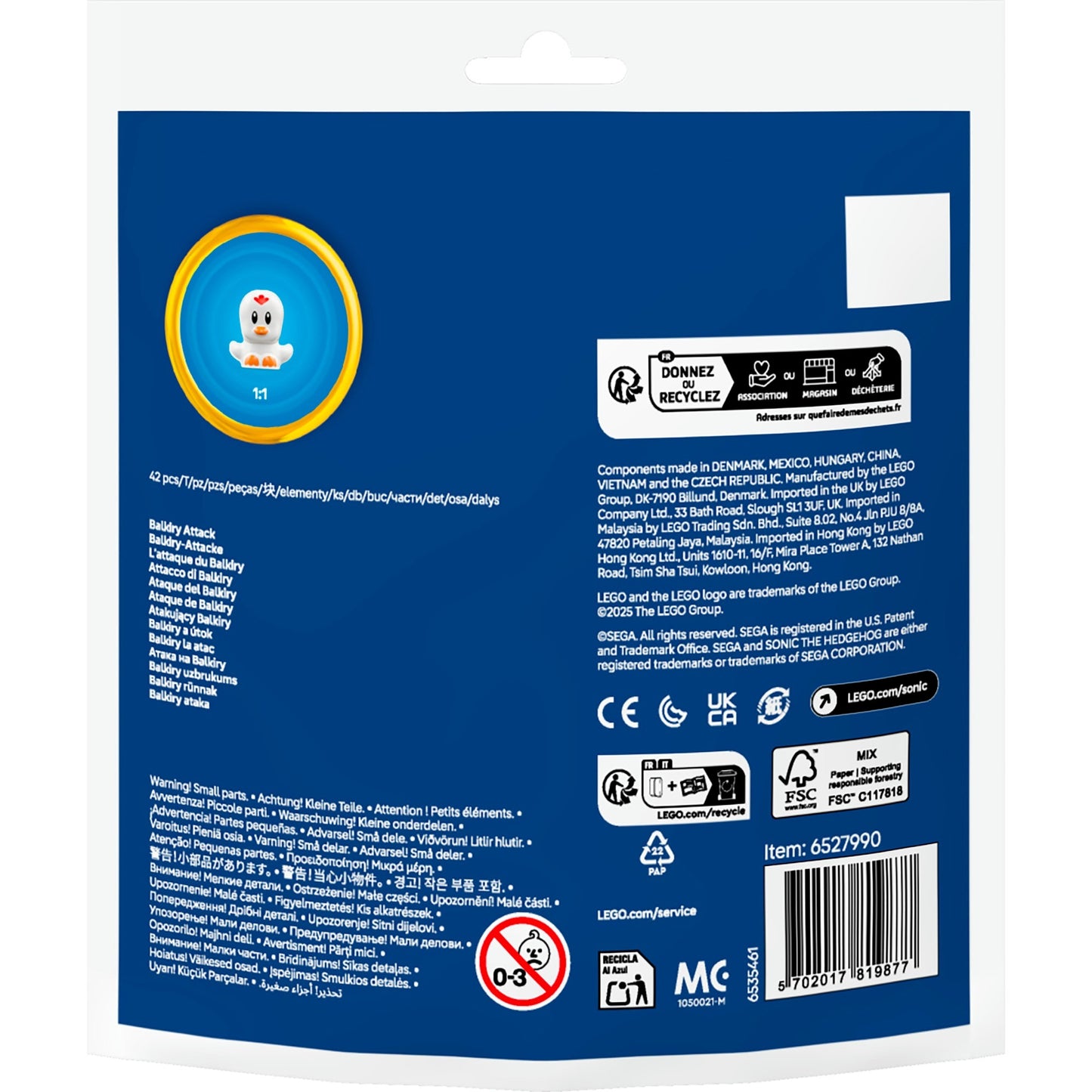 LEGO sonic the hedgehog - balkiry aanval constructiespeelgoed (30704)