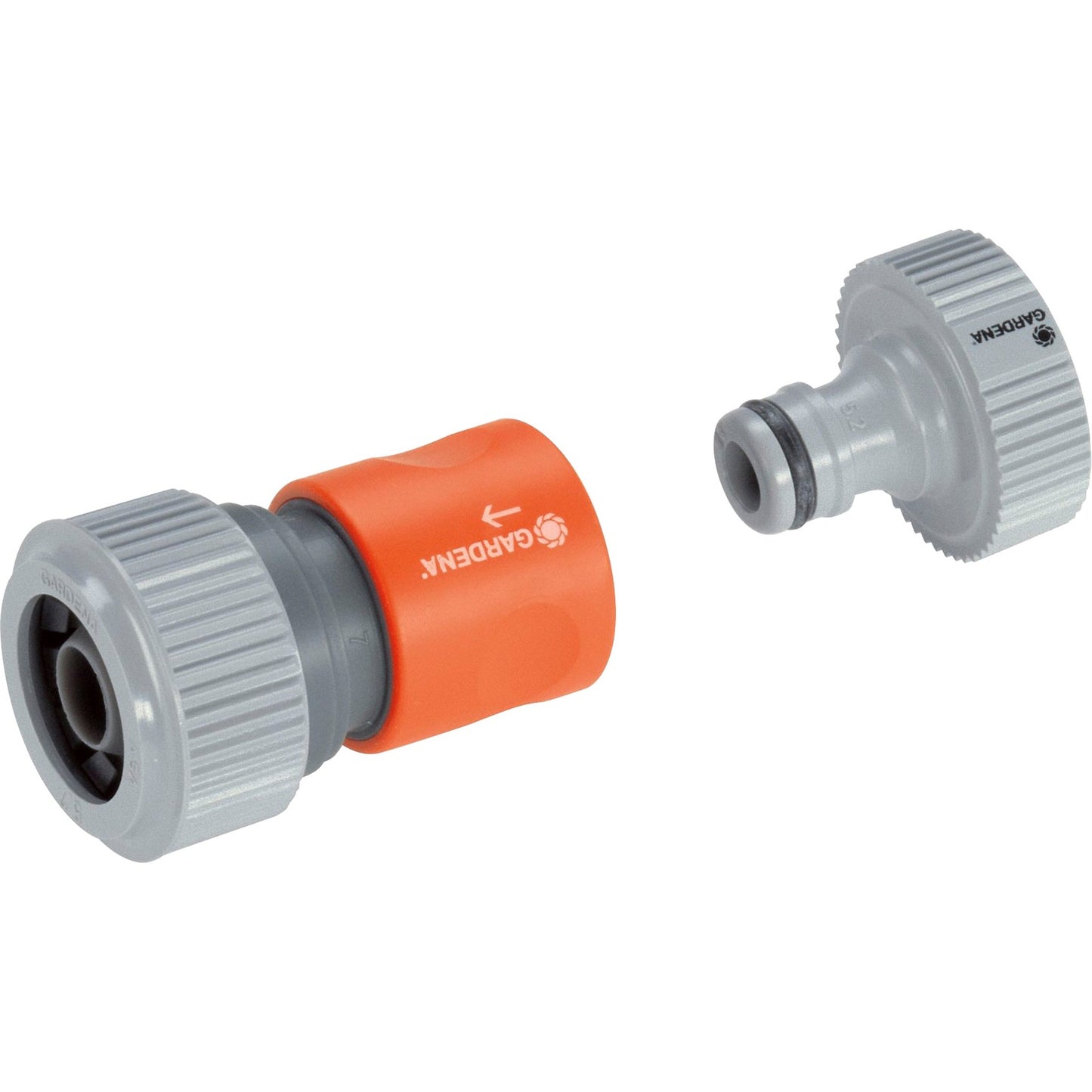 GARDENA aansluitset voor pompen 13 mm (1 2 ) slang slangstuk (grijs oranje, 1750-20)