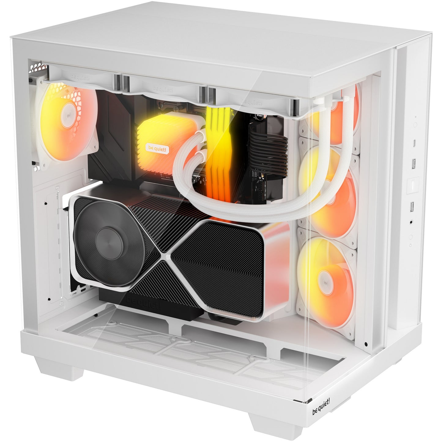 Be Quiet! light base 500 lx midi tower behuizing (wit | 2x usb-a | 1x usb-c | rgb | window)