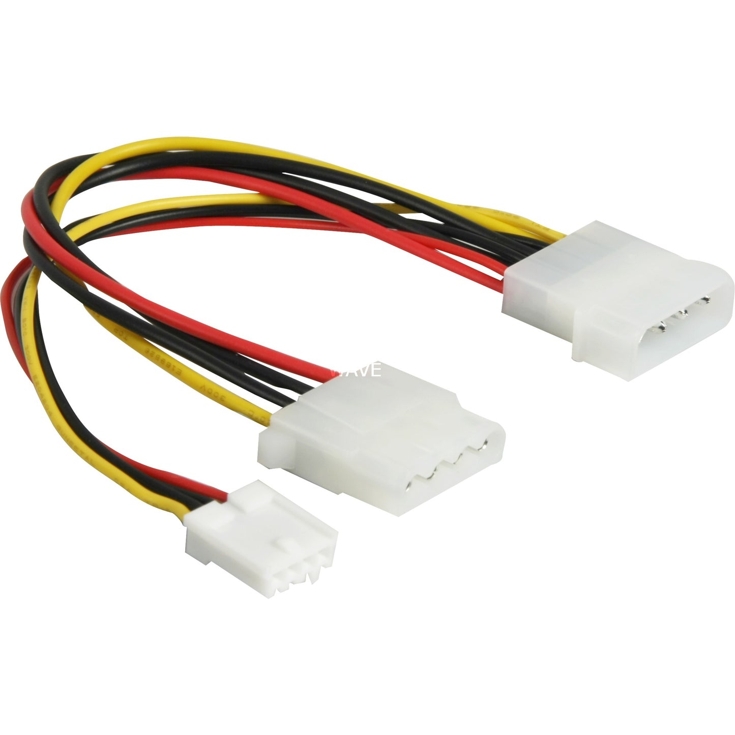 DeLOCK y-powerkabel 4pin naar 4pin + 3,5 fdd splitterkabel