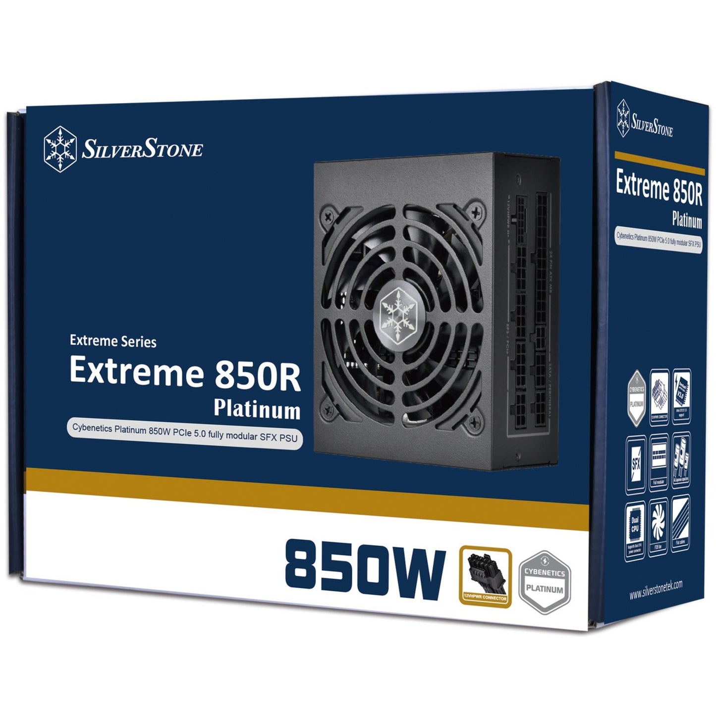 SilverStone sst-ex850r-pm modulaire 850 watt voeding (zwart, 2x pcie)
