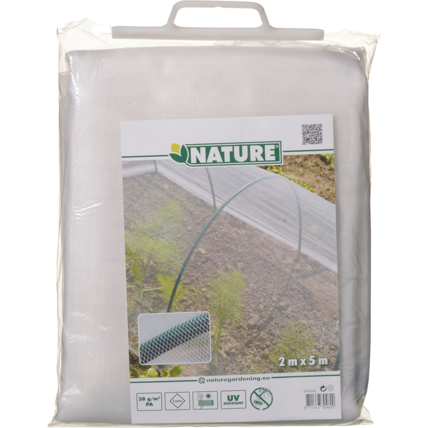 Nature anti-insectengaas insectenhor (wit transparant, 2 x 5 m)