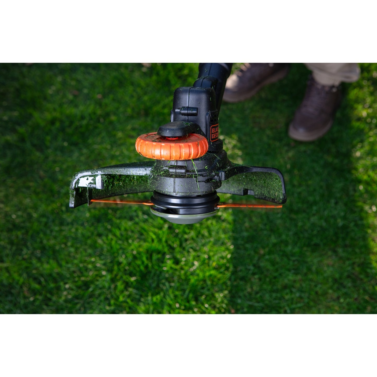 BLACK+DECKER 18v afs grastrimmer met accu (zwart oranje, 28 cm accu inbegrepen)