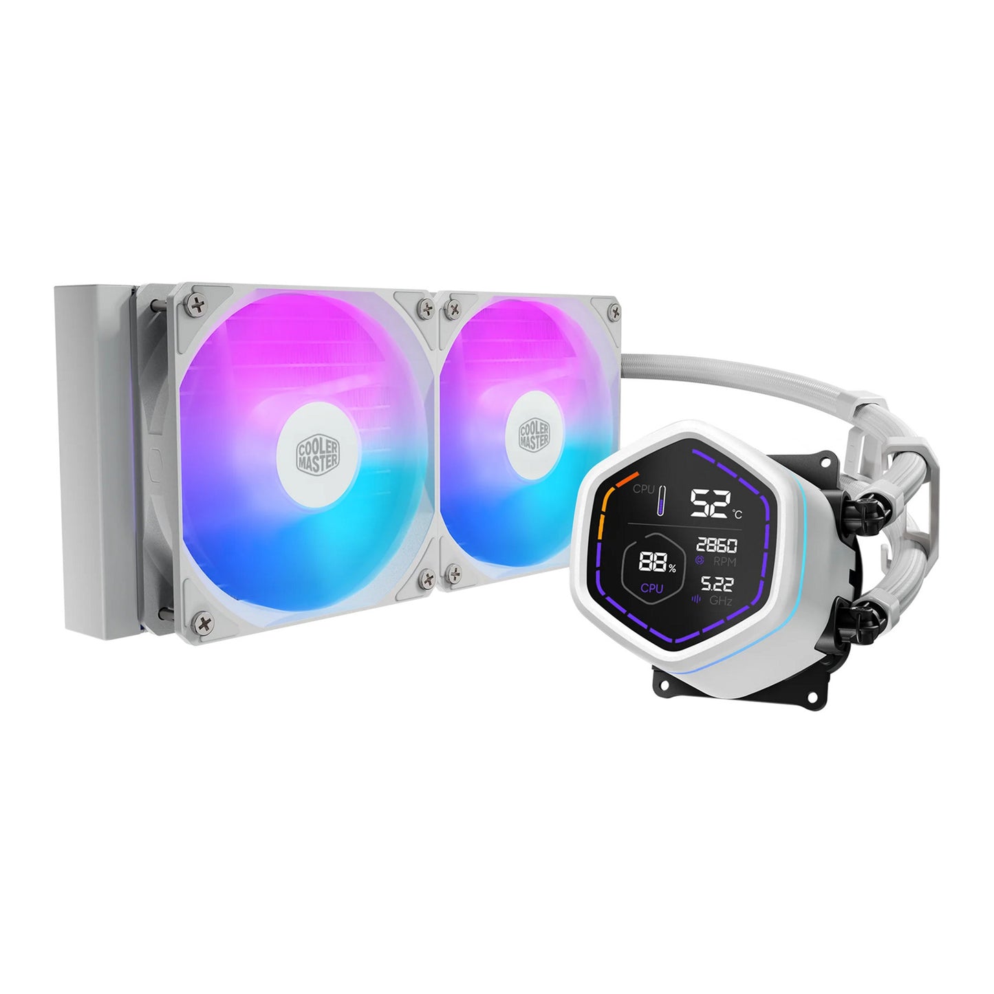 Cooler Master masterliquid core nex digital 240 white waterkoeling (wit, argb)