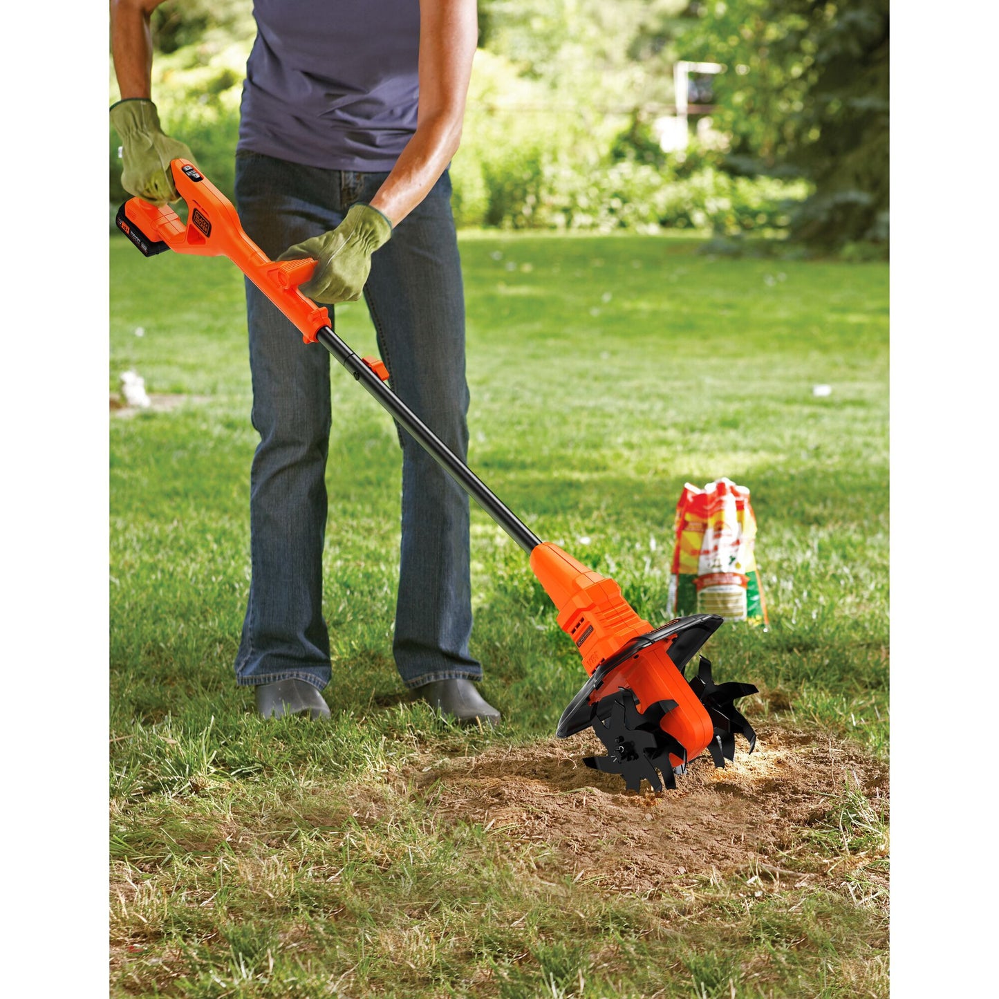 BLACK+DECKER betl1820l-qw 18v 2.0ah grondfrees (oranje zwart, 18v 2.0ah accu en 400ma lader inbegrepen)
