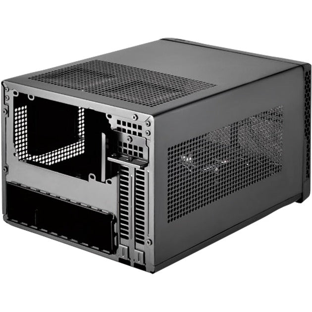 SilverStone sg13b-q mini tower behuizing (zwart | 2x usb-a)